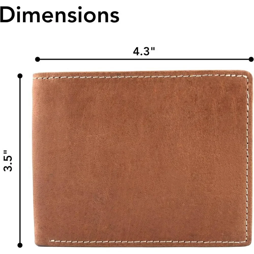 Men's Genuine Leather Wallet Bags Brown Beautifully Stylish Design Vegetable